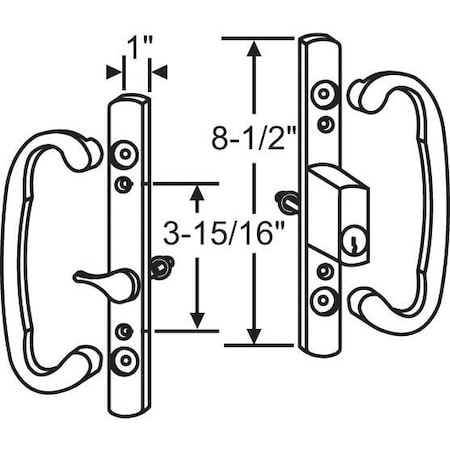 Strybuc Patio Door Handle 13-245BZK